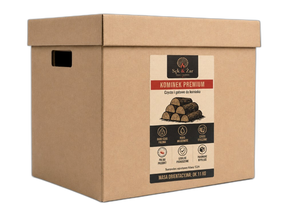 Suche drewno kominkowe sezonowane - Box Kominek Premium Sęk & Żar
